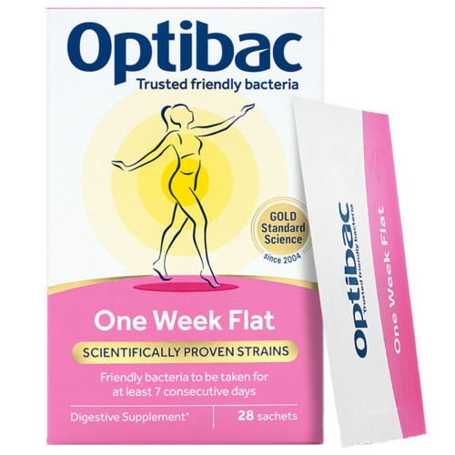 OptiBac Probiotics One Week Flat Пробиотик при подуване 7 сашета