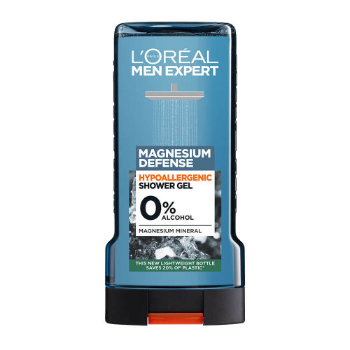 L’Oreal Men Expert Magnesium Defence Хидратиращ душ гел 3в1 за лице, коса и тяло за мъже 300 мл