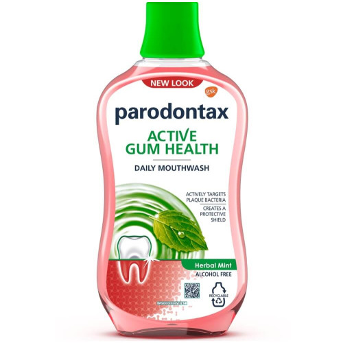 Parodontax Daily Gum Care Herbal Twist Eжедневна вода за уста за здрави венци и зъби 500 мл 