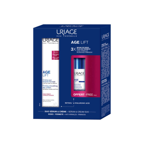 Uriage Age Lift Уплътняващ коригиращ дневен крем с лифтинг ефект 40 мл + Uriage Age Lift Интензивен коригиращ серум с лифтинг ефект 10 мл Комплект