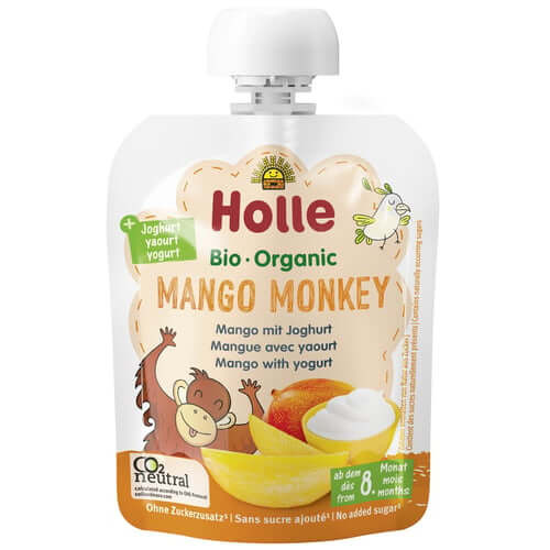 Holle Био пауч манго с йогурт 8М+ 85 гр