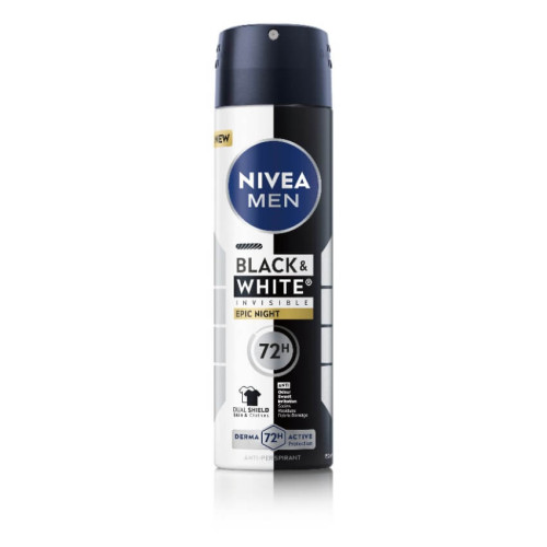 Nivea Men Deo Invisible on Black & White Epic Night Спрей против изпотяване за мъже 150 мл