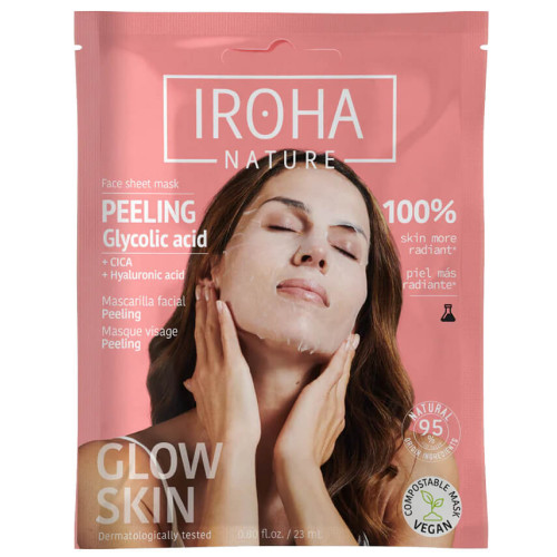 Iroha Nature Биоразградима пилинг маска за лице с гликолова киселина