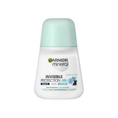 Garnier Mineral Invisible 48h Clean Cotton Black and White Colors Рол-он против изпотяване за жени 50 мл