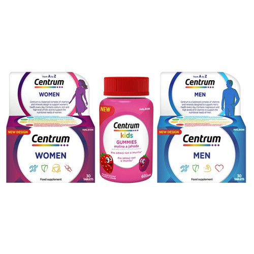 Centrum Men A-Z за мъже +Centrum Women A-Z + Centrum Kids Ягода и малина Комплект