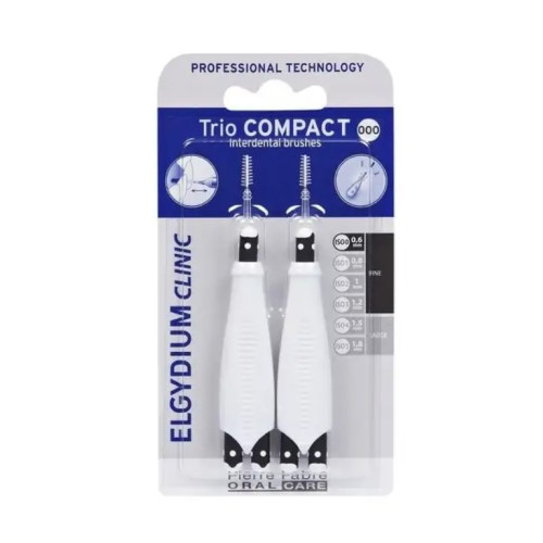 Elgydium Clinic Trio Compact Интердентални четки за тесни пространства 0,6 mm х2 бр
