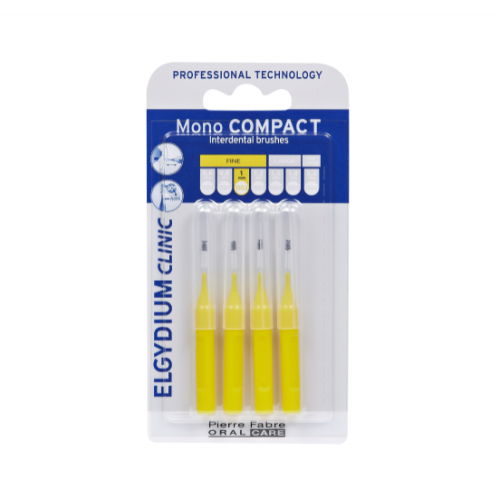 Elgydium Clinic Mono Compact 1 mm интердентални четки моно компакт жълти 