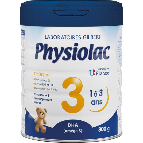 Physiolac 3 Адаптирано мляко за малки деца от 1 до 3 години 800 г