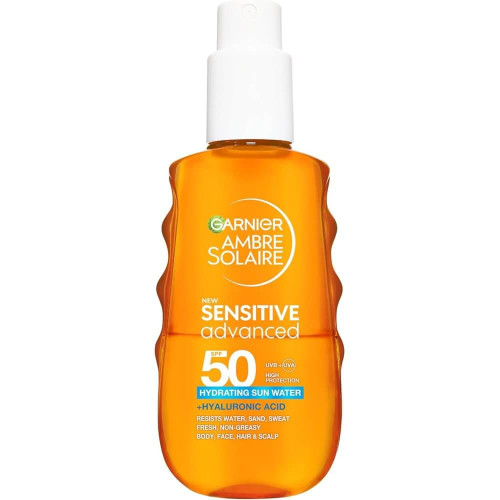 Garnier Ambre Solaire Sensitive Слънцезащитна двуфазна вода SPF50 150 мл