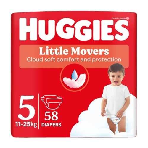 Huggies Little Movers Пелени 5 11-25кг х 58 бр