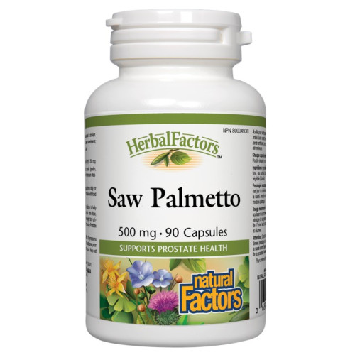 Natural Factors Saw Palmetto Сао Палмето при често и затруднено уриниране 500 мг х 90 капсули