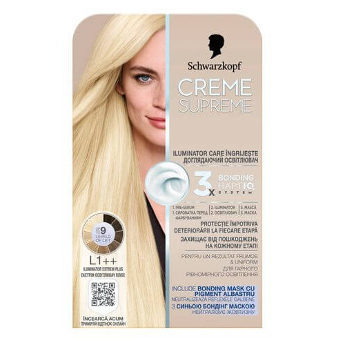Schwarzkopf  Creme Supreme L1++ Екстремен изрусител плюс 182 мл