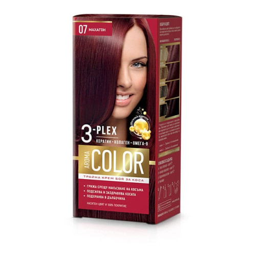 Color 3-Plex Трайна крем боя за коса Цвят №07 Махагон
