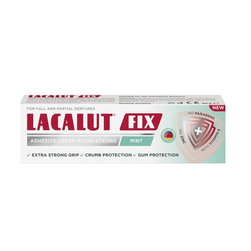 Lacalut Fix Mint Фиксиращ крем за зъбни протези с ментов вкус 40 гр