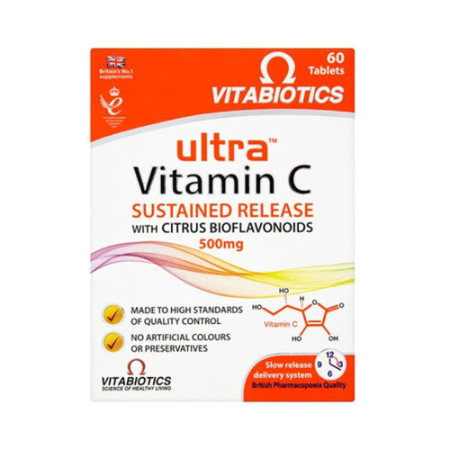 Ultra Витамин C за имунитет 500 мг x 60 таблетки Vitabiotics