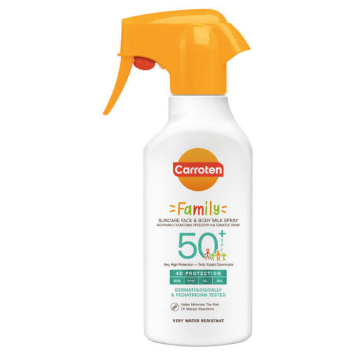 Carroten Suncare Family Слънцезащитно мляко-спрей за цялото семейство SPF50+ 270 мл