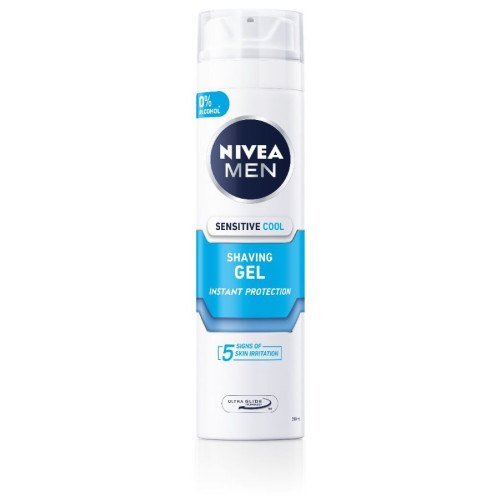 Nivea Men Sensitive Cool Успокояващ гел за бръснене за чувствителна кожа 200 мл