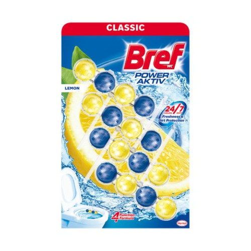 Bref Classic WC Power Active Lemon Ароматизатор за тоалетна лимон 4 х 50 гр