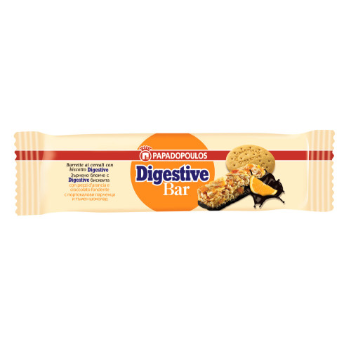 Papadopoulos Digestive Бар с портокал и черен шоколад 28 г