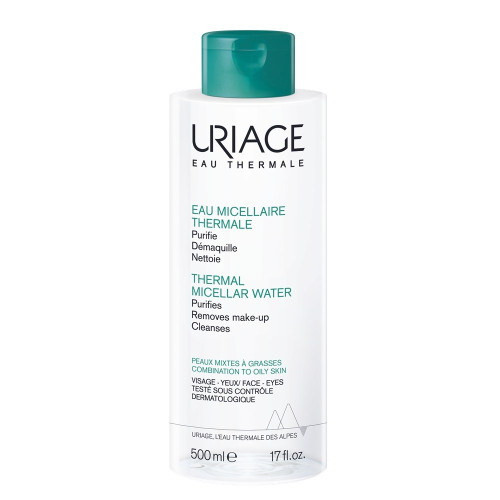 Uriage Eau Thermale Мицеларна почистваща вода за лице за комбинирана и мазна кожа 500 мл