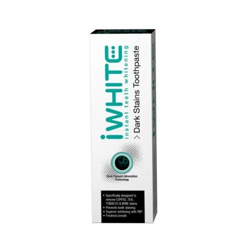 iWHITE Instant Teeth Whitening Dark Stain Toothpaste Избелваща паста за зъби с активен въглен 75 мл