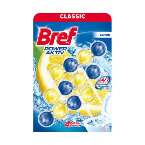 Bref WC Power Active Lemon Ароматизатор за тоалетна лимон 3 х 50 гр