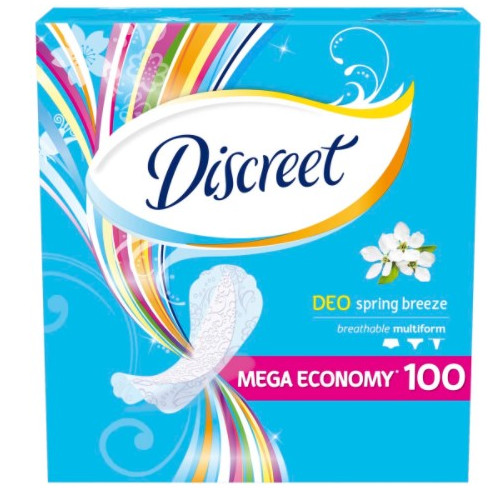 Discreet Deo Spring Breeze Ежедневни дамски превръзки морски бриз 100 бр