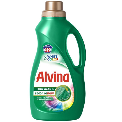 Alvina White&Color Перилен препарат за бели и цветни тъкани 1100 мл