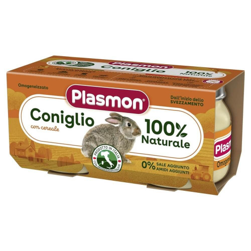 Plasmon Пюре от заешко месо за деца 4М+ 80 гр 2 бр