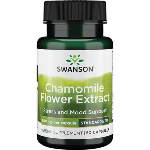 Swanson Chamomile Flower Extract - Standardized Apigenin Екстракт от цвят на лайка - стандартизиран 500 мг x 60 капсули