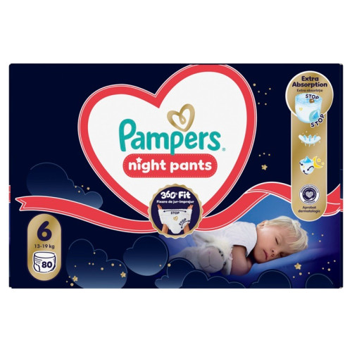 Pampers Night pants Monthly pack Пелени-гащички Размер 6 х 80 бр