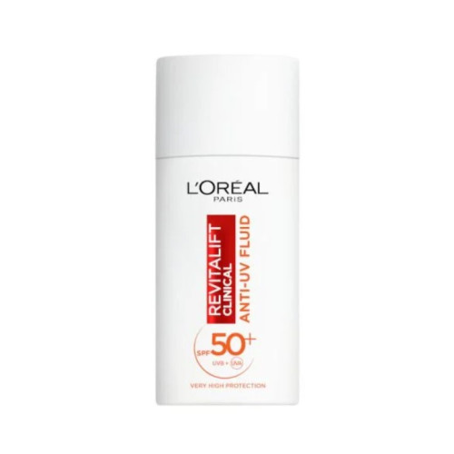 L’Oreal Revitalift Clinical Anti-UV Fluid Хидратиращ UV флуид за лице с витамин С SPF 50 50 мл