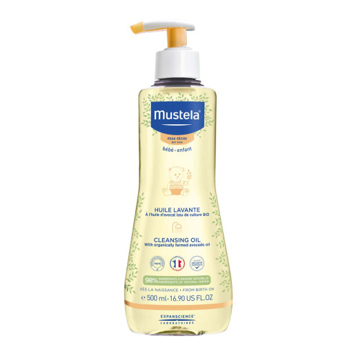 Mustela Душ-олио за суха кожа при бебета и деца 500 мл