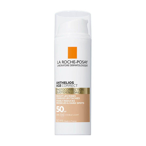 La Roche-Posay Anthelios Age Correct CC Слънцезащитен анти-ейдж крем за лице с универсален нюанс SPF50 50 мл