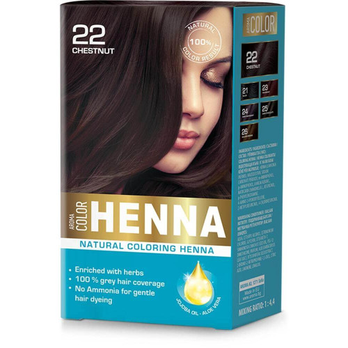 Color Henna Натурална оцветяваща къна Цвят №22 Кестен