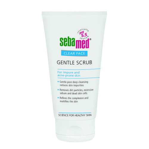 Sebamed Clear Face Gentle Scrub Анти акне нежен скраб за лице за мазна и акнеична кожа 150 мл