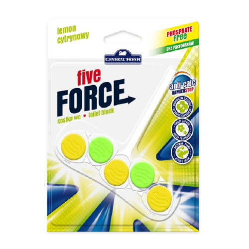 General Fresh Five Force Блокче за тоалетна чиния, лимон 50 г