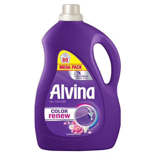 Alvina Color Deluxe Perfume Перилен препарат за цветни тъкани - лилав 3600 мл