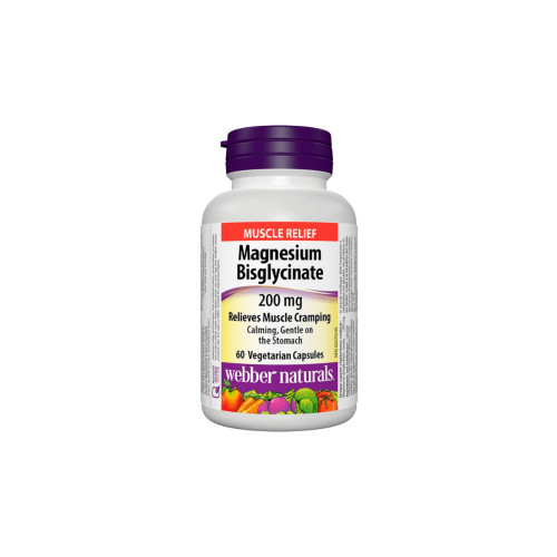 Webber Naturals Magnesium Bisglycinate Магнезий (бисглицинат) 200 мг x 60 V капсули