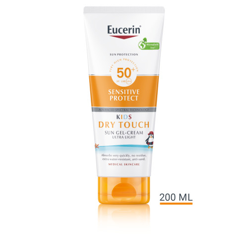 Eucerin Sun Sensitive Protect Слънцезащитен гел-крем за деца SPF50+ 200 мл