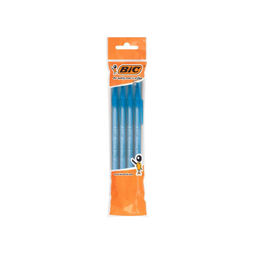 BIC Химикали Round Stic, Син, 4 бр
