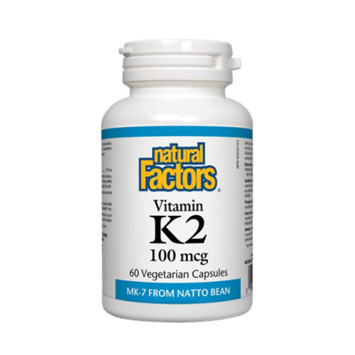 Natural Factors Vitamin K2 /MK-7/ за здравето на костите и сърдечно-съдовата система 100 мкг х 60 капсули