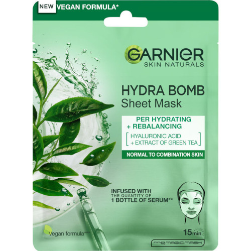 Garnier Skin Naturals Хидратираща и освежаваща шийт маска за лице за нормална към комбинирана кожа 28 г