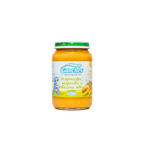 Ganchev Пюре картофи, моркови и овесени ядки 6М+ 190 гр