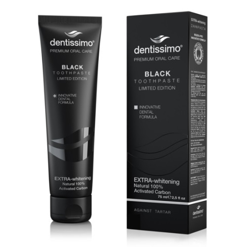 Dentissimo Extra-Whitening Избелваща паста с активен въглен 75 мл