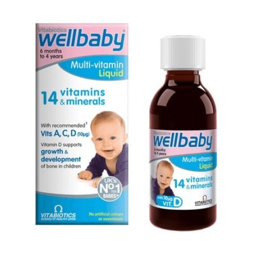 Wellbaby Мултивитаминен сироп за бебета и малки деца 150 мл Vitabiotics