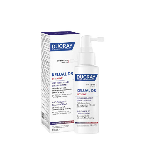 Ducray Kelual DS Intensive Успокояващ спрей против тежък пърхот 100 мл 