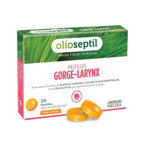 OLIOSEPTIL PASTILLES GORGE-LARYNX Таблетки за смучене за гърло и ларинкс х 24 броя