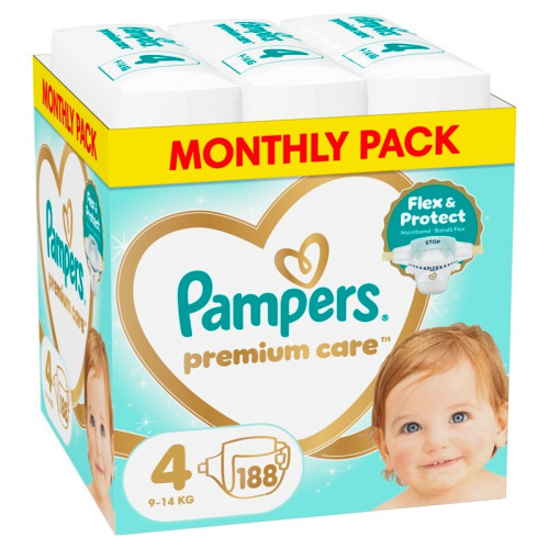Пелени Pampers Premium Care Mega Pack Размер 4 x 188 бр