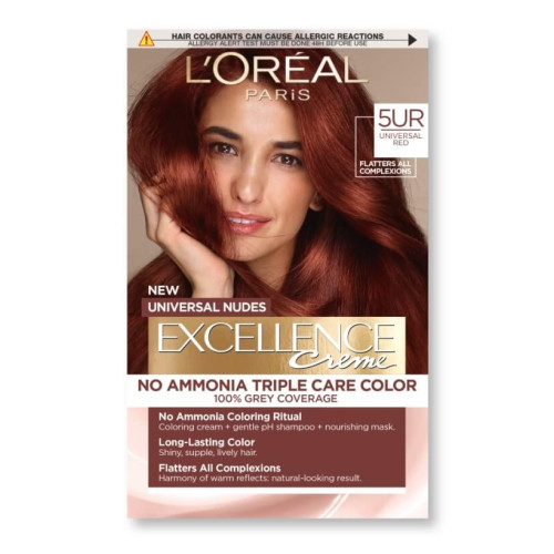 L’Oreal Excellence Universal Nudes Безамонячна боя за коса цвят 5 UR Universal Red